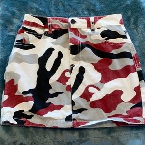 red, white, black and gray camo shirt